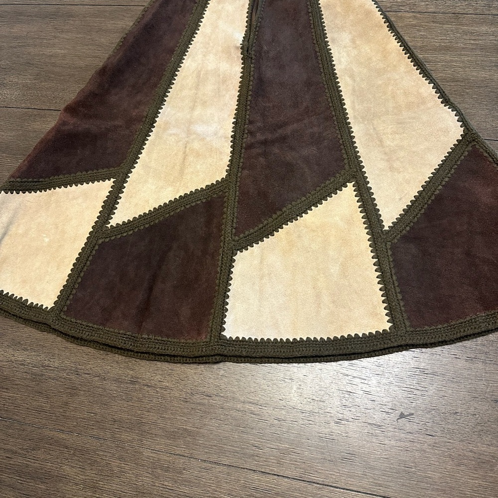 Buff Genuine Leather Patchwork‎ Jacket - Picture 2 of 5